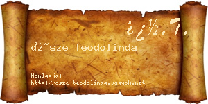 Ősze Teodolinda névjegykártya